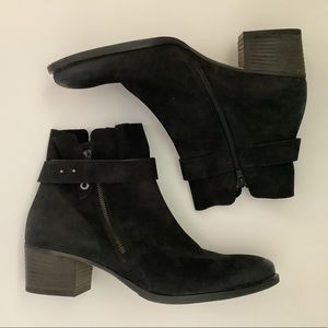 Paul Green black nobuck ankle boots, size 11 (UK 8.5)